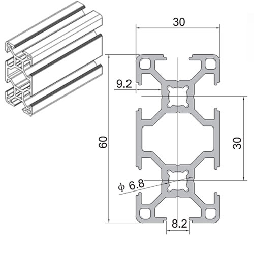 3060 T slot