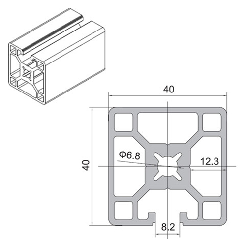 4040 V Slot Profile