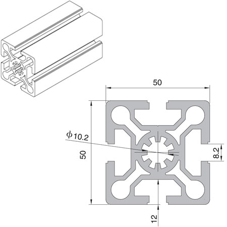 5050 aluminum profile CNC frame and workstation application