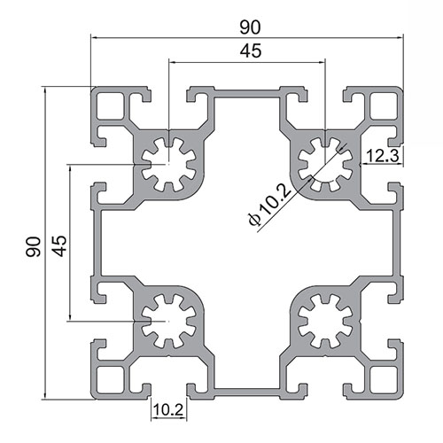 9090 T-slot extrusion