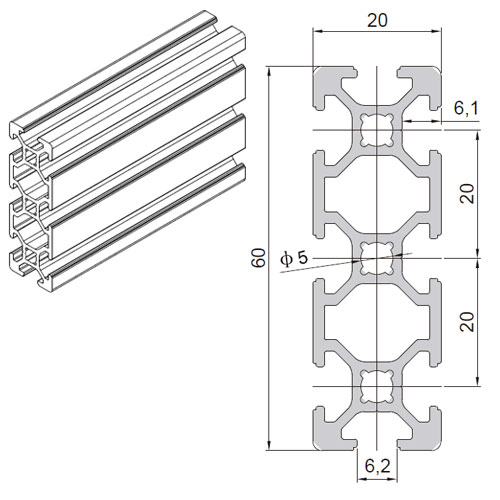 2020 aluminum profile anodized