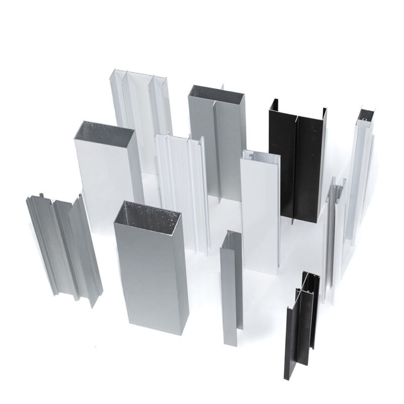 Powder coated aluminium profiles